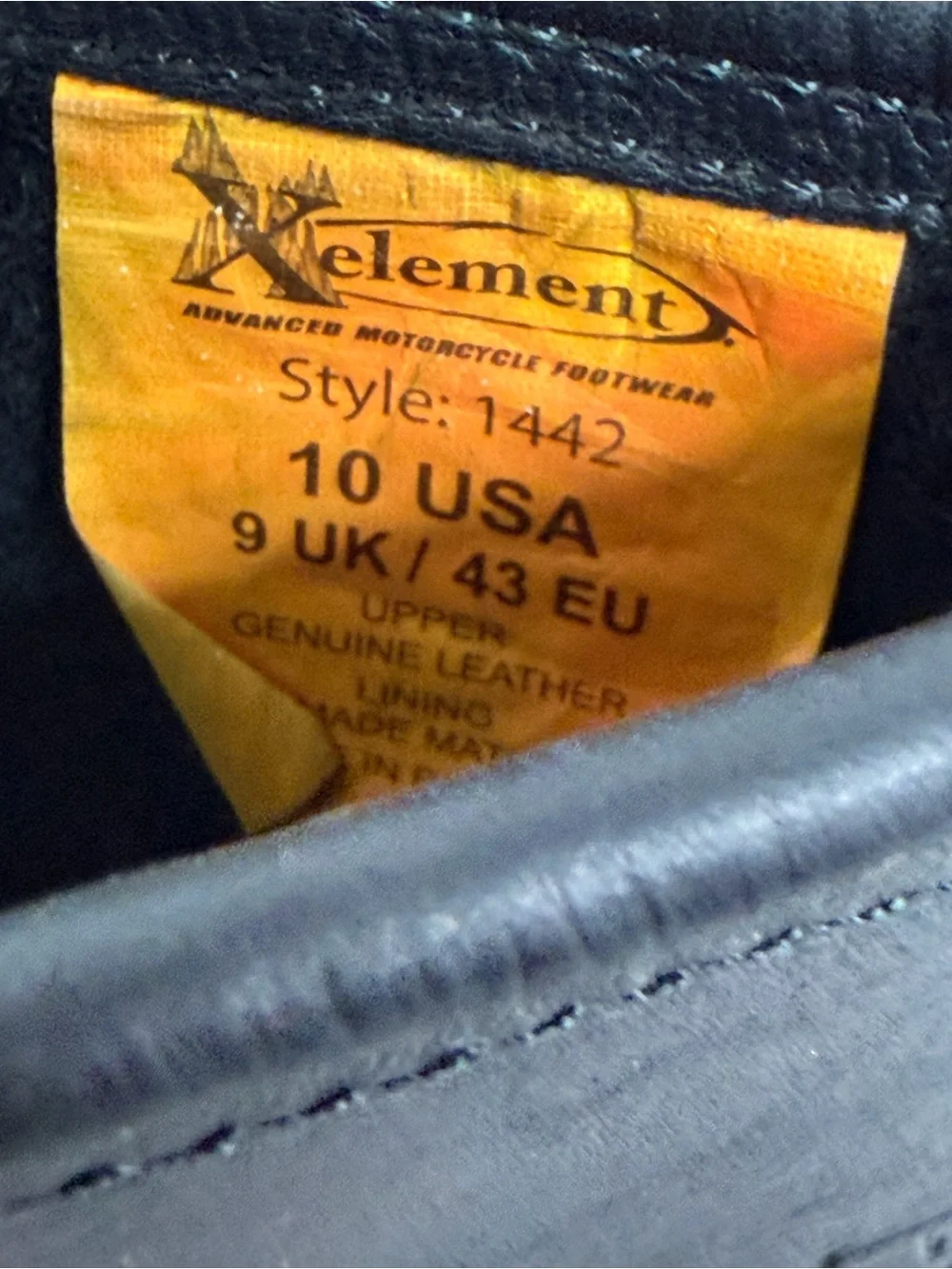 Xelement 1442 Classic Mens Black Leather Motorcycle Biker Harness Boots Size 10